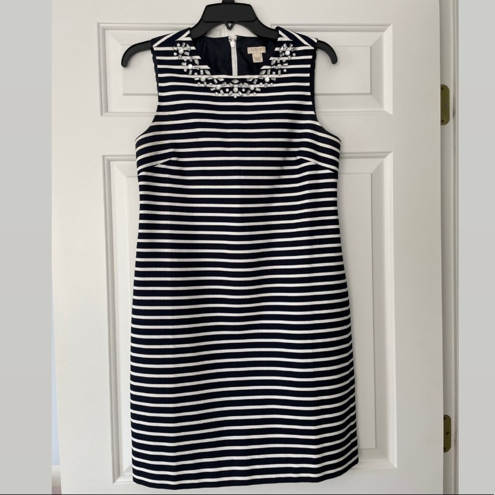 J. Crew Striped Sleeveless Dress